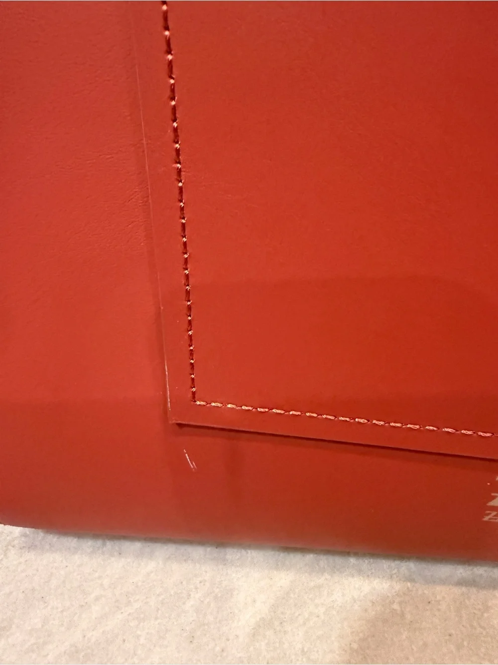 ZAC Zac Posen Eartha Leather Satchel Red Terracotta Gold Hardware